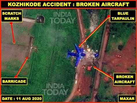 Wreckage Of Crashed Air India Express Plane Captured In Satellite Images