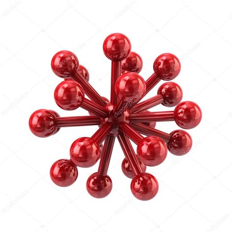 Red Molecular Structure Icon — Stock Photo © Valdum 118340640