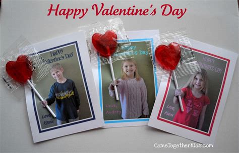 Come Together Kids Lollipop Valentines Day Cards Valentine Day
