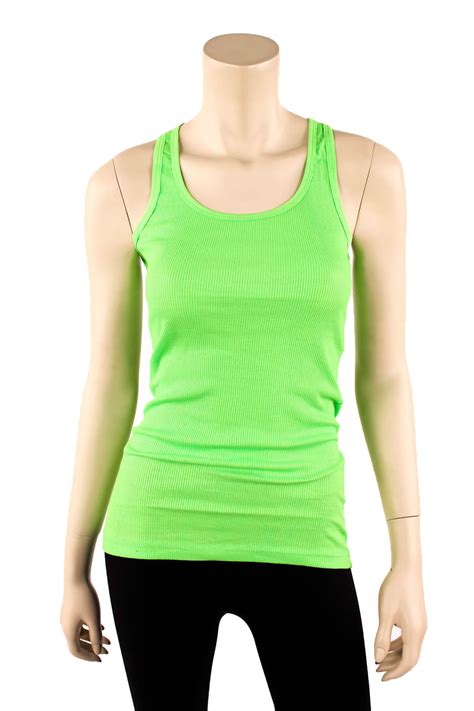 Womens Tank Top 100 Cotton Heavy Weight Ribbed A Shirt Basic Workout S