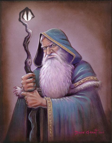 Merlin The Wizard Painting By David Grant Fine Art America