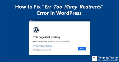 How To Fix Err Too Many Redirects Error In Wordpress Templatetoaster Blog