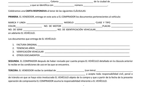 Carta Responsiva Compra Venta De Auto Pictures To Download Cuitan Dokter