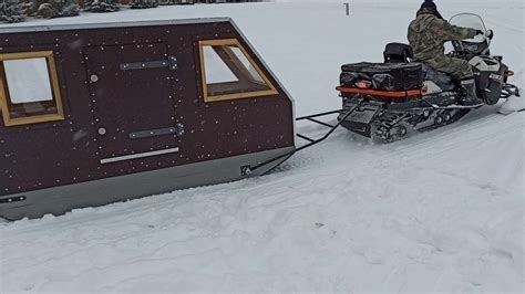 Снегоходный кемпер своими руками Snowmobile Camper сани волокуши для