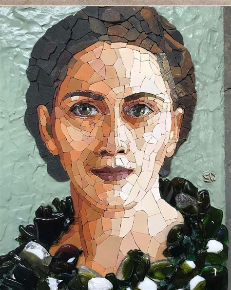 Mosaic Portrait Portrait Painting Art Painting Iris Drawing