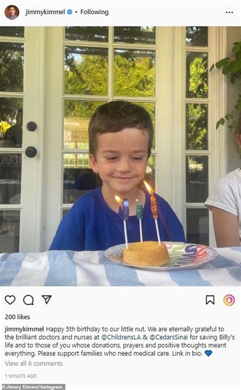 Jimmy Kimmel Shares Birthday Tribute To Son Five Years After Open