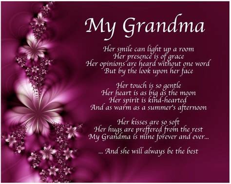 Personalised My Grandma Poem Mothers Day Birthday Christmas T