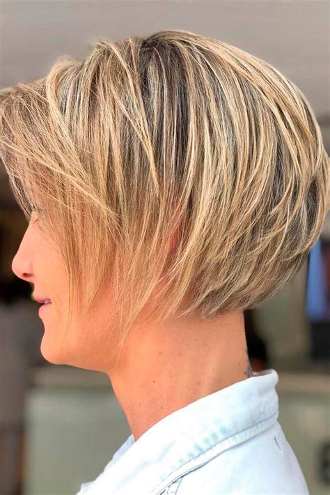 The hair is blonde and has a shiny, smooth look. 12 Most Popular Short Haircuts in 2021 - Page 3 - Relystyle