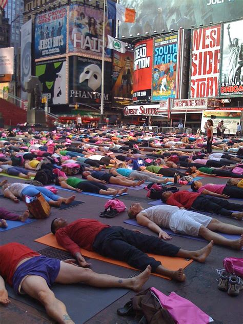 yoga in times square new york ever in transit