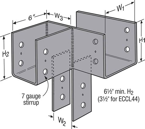 Simpson Strong Tie Right Angle Column Cap L Shape ECCLL666 ECCLR666 Steel Building Homes Steel