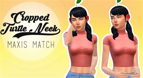 Im Tater Cropped Turtle Neck Sims 4 Maxis Match Sims
