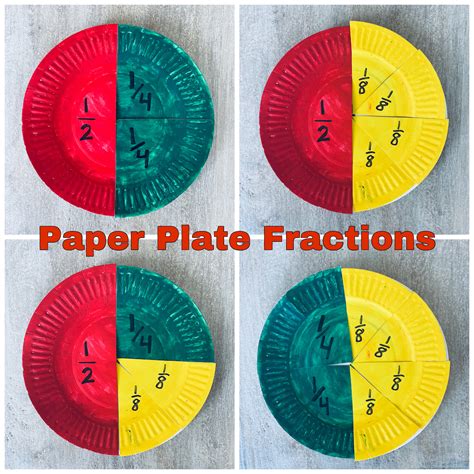 Paper Plate Equivalent Fractions Early Education Zone