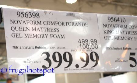 Want to shop for groceries, house essentials, and a mattress in one spot? Costco Sale: Novaform ComfortGrande 14" Gel Memory Foam ...
