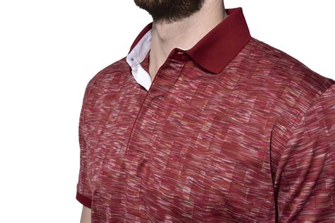 Burgundy Patterned Polo Shirt Polo Shirts E Shop Uk