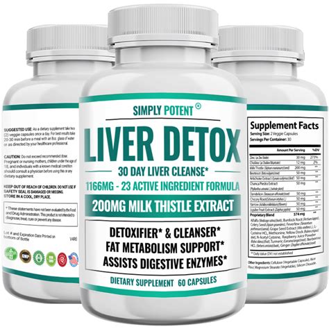 Liver Detox And Support Supplement 30 Days Liver Cleanse Capsules
