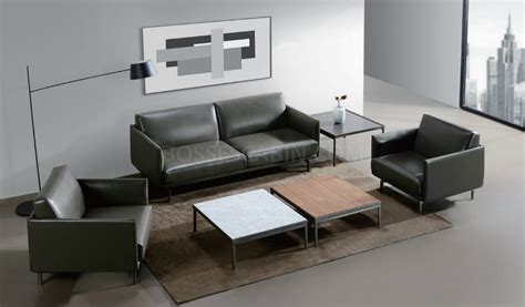 Office Sofa In Premium Leather Modern Office Sofas Online Bossscabin