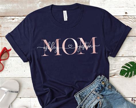 Mom Shirt Mama Shirt Personalized Mom Shirt Kid Names Shirt Mom T