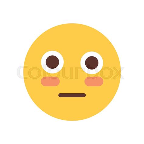 Yellow Cartoon Face Shocked Emoji People Emotion Icon Flat Vector
