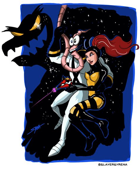 Earthworm Jim And Princess Whats Her Name By Slayersyrena On Deviantart