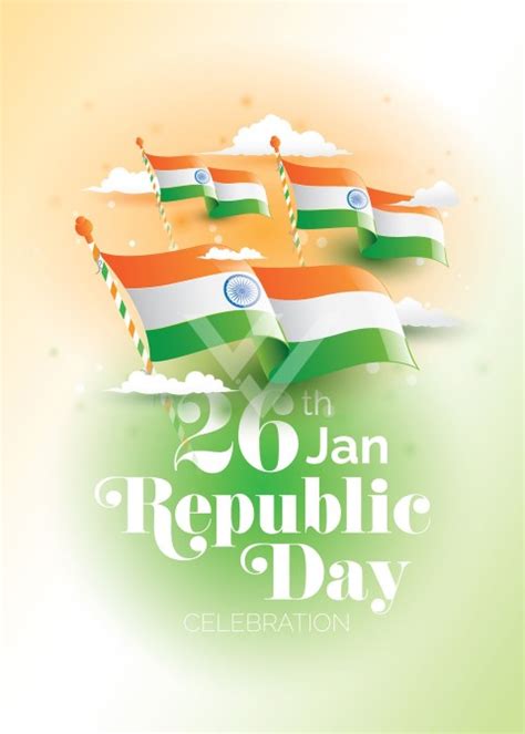 Republic Day Celebration Poster Design Vector Background Photo 23