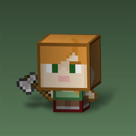Papercraft Mini Alex Improved In 2020 Minecraft Printables Images And