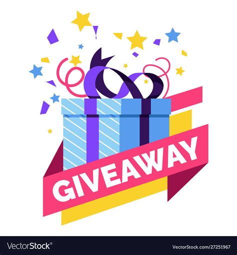 T Box Giveaway Isolated Icon Social Media Vector Image