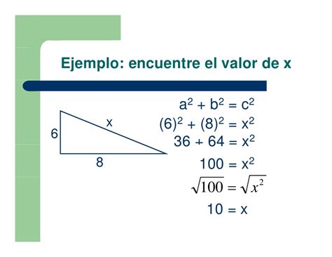 Ejemplos Teorema De Pitagoras Images