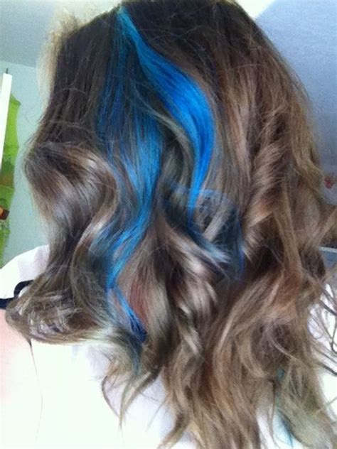 Still, you can try it out as a test. Blue streaks | Blue hair highlights, Blue hair streaks ...