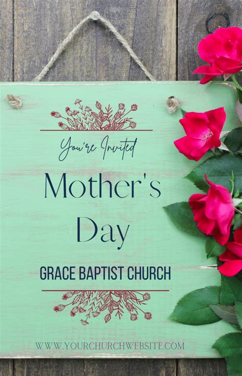 Mothers Day Church Invitation Card Card Order Today