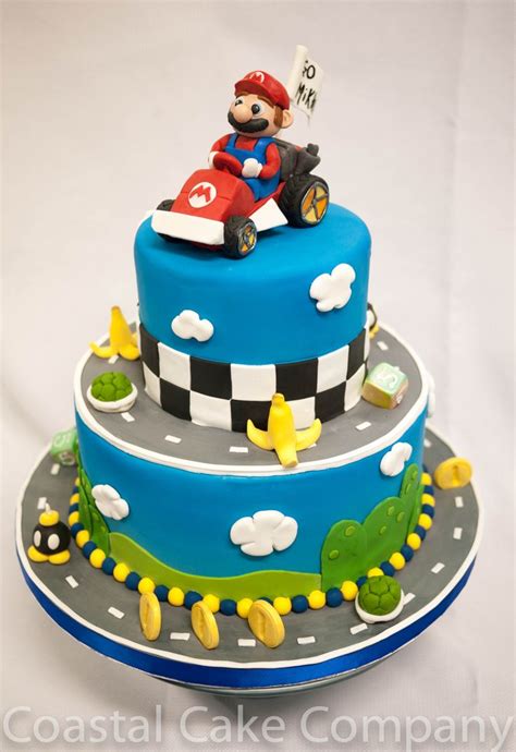 Order online mario cake for kids | unique designer birthday cakes delivery in noida. Mario Kart Themed Birthday Cake — Children's Birthday ...