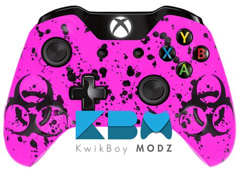Custom Pink Biosplatter Xbox One Controller Kwikboy Modz