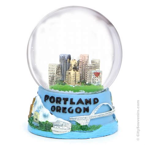 Portland Snow Globe With Landmarks