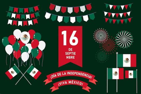 Premium Vector Mexico Happy Independence Day Greeting Cardviva Mexico