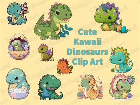 Kawaii Dinosaurs Clipart 18 Hd Png Images Transparent Background