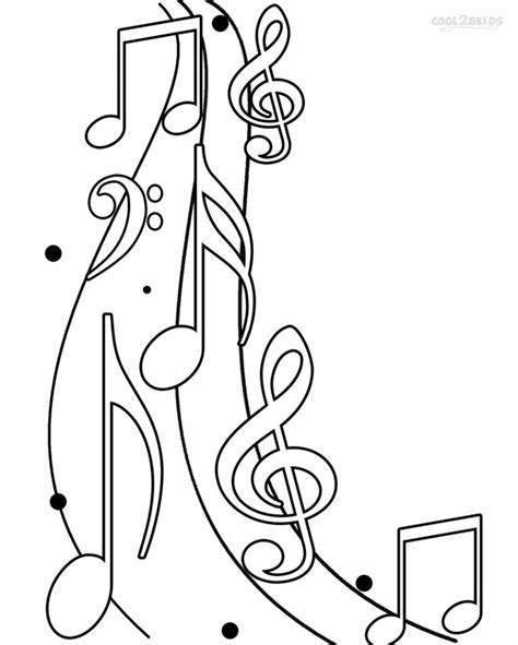 Printable Music Note Coloring Pages For Kids