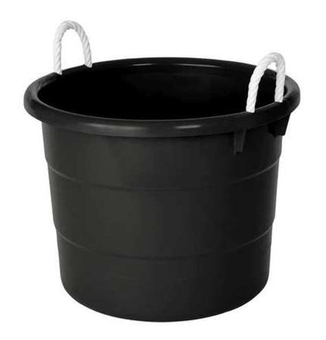 Zoro Select Storage Tub With Rope Handles 18 Gallon Black Walmart