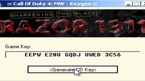 Call Of Duty Multiplayer Cd Key Generator Rinese