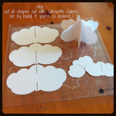 How To Diy Paper Cloud Mobile Paper Clouds Diy Baby Stuff Diy Paper