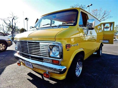 Nice Yellow 70s Chevy Van Chevy Van Vintage Vans Custom Vans
