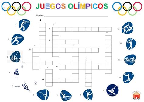 Crucigrama Juegos Olímpicos 5º 6º Ficha Interactiva Ejercicios De