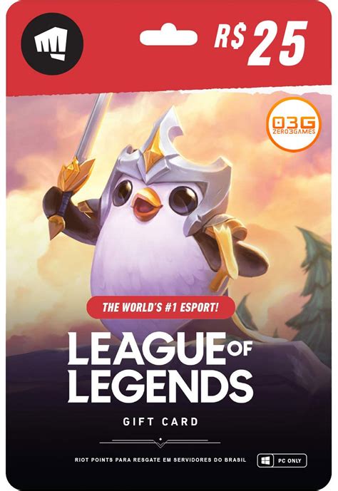 Looking to stand out from the crowd? Gift Card League of Legends R$ 25 - 1250 Riot Points ...