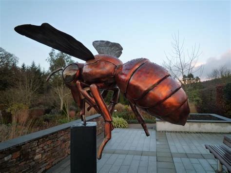 Metal Insects Sculpture By Thrussell And Thrussell Bee Made Of Copper