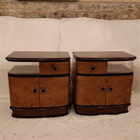 Pair Of Art Deco Bedside Tables 2 Catawiki
