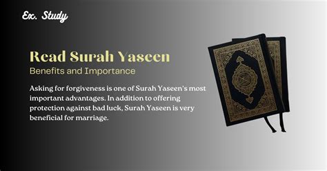 Read Surah Yaseen Its Benefits Importance Ex Study