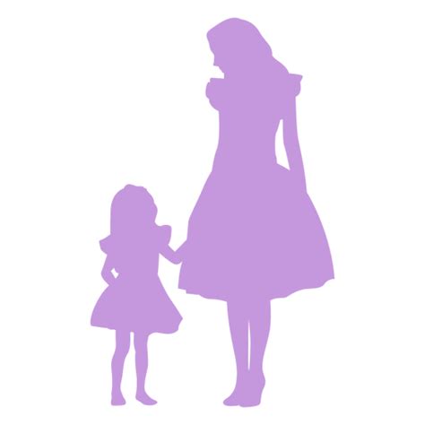 Mother And Daughter Silhouette Transparent Png And Svg