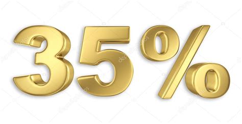 35 Percent Discount Digits In Gold Metal Thirty Five Percent Off