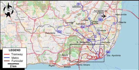 Tram Map Of Lisbon