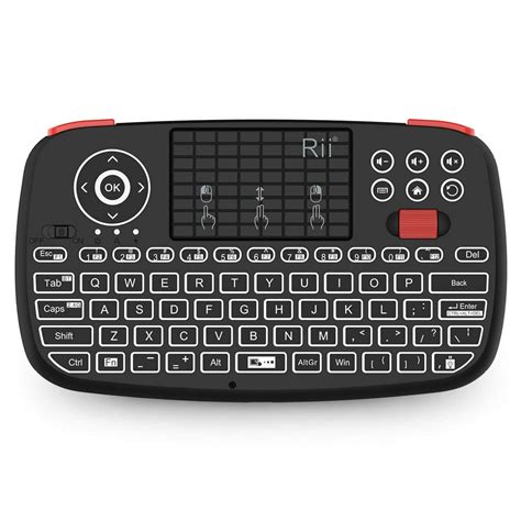 Rii I4 Mini Bluetooth Keyboard With Touchpad Backlit Portable Wireless Keyboard With 2 4g Usb