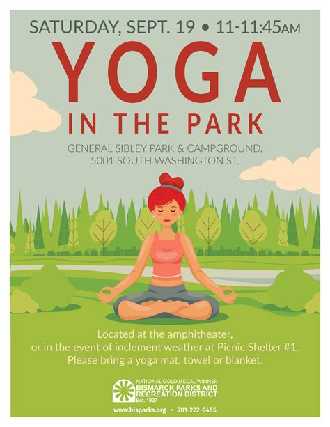 Yoga In The Park General Sibley Park Bismarck Parks And Recreation