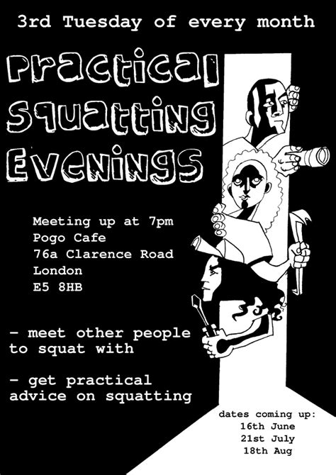 Practical Squatters Evening Tonight The North East London Squatters Network